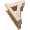 Ekena Millwork 5 1/2-in W x 12-in D x 16-in H Balboa Slat Rough Cedar Woodgrain TimberThane Outlooker, Primed Tan OUTUR055X12X16BOA24RCPR - alternate 6